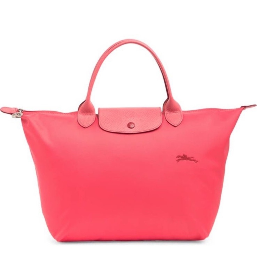 Longchamp top handle short handle tote